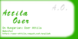 attila oser business card